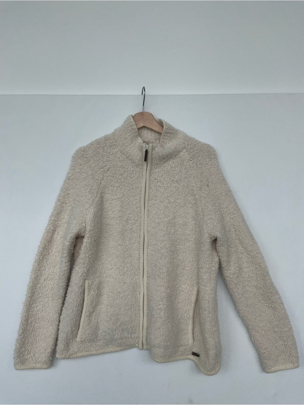 Natural Reflections Cream Zip-Up Teddy Jacket